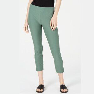 Eileen Fisher Washable Stretch Crepe Cropped Pants in Nori Size XL